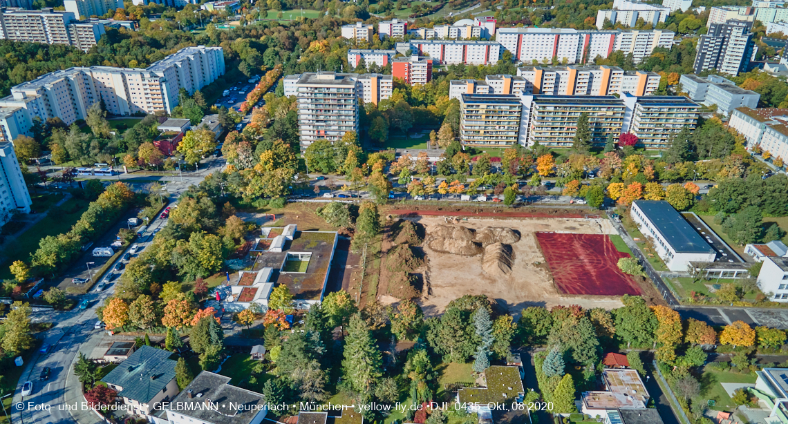 08.10.2020 - Baustelle zur Grundschule am Karl-Marx-Ring in Neuperlach